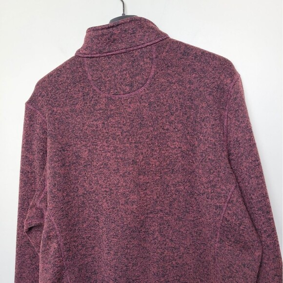 Woolrich Fleece Pullover Jacket Quarter Zip Maroon Purple Angler Men's XL - Picture 6 of 8